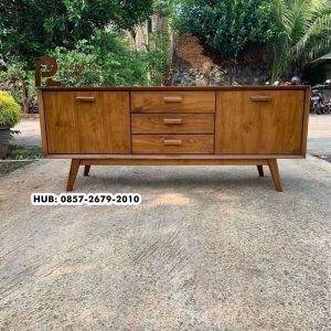 Buffet Minimalis Jati Kombinasi Laci