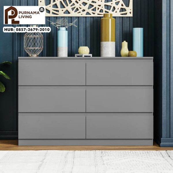 Lemari Laci Minimalis Abu-Abu