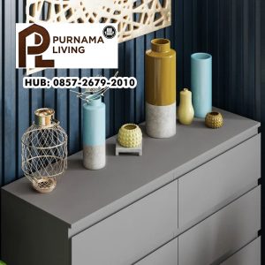 Lemari Laci Minimalis Abu-Abu