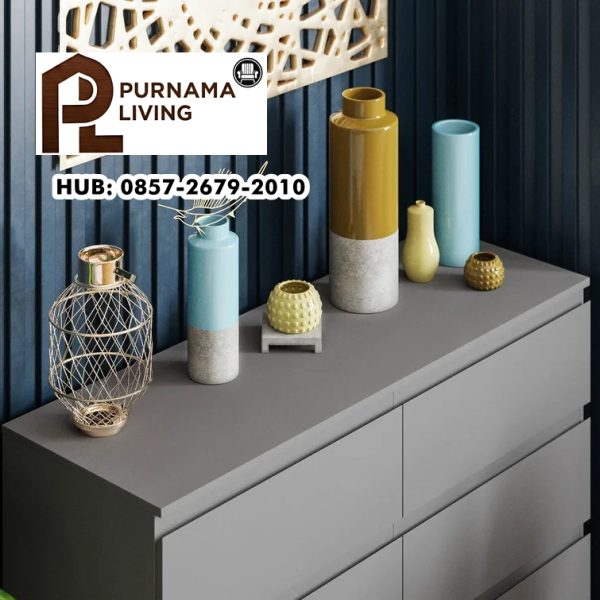 Lemari Laci Minimalis Abu-Abu