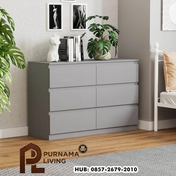 Lemari Laci Minimalis Abu-Abu