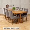 Meja Makan Kayu Jati 6 Kursi Grey Scoop Meja Makan Kayu Jati 6 Kursi Grey Scoop