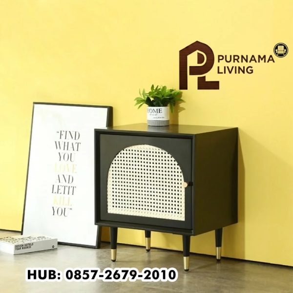 Meja Nakas Rotan Modern Doff