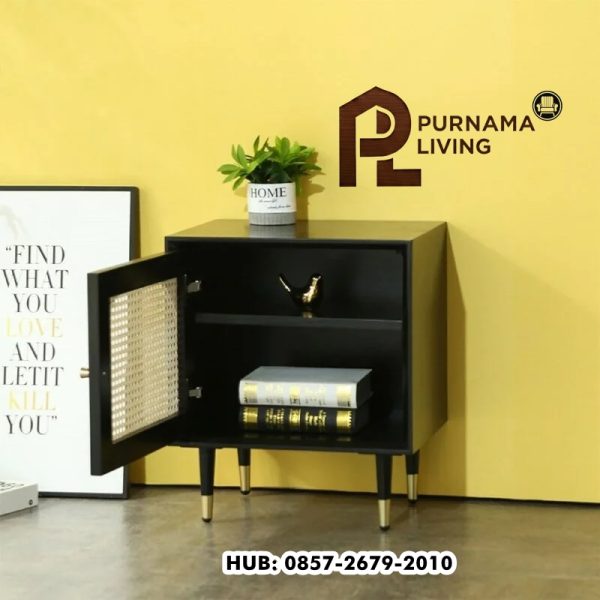 Meja Nakas Rotan Modern Doff