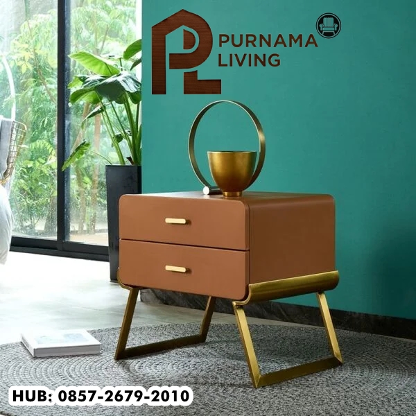 Meja Nakas Stainless Minimalis Rosalia