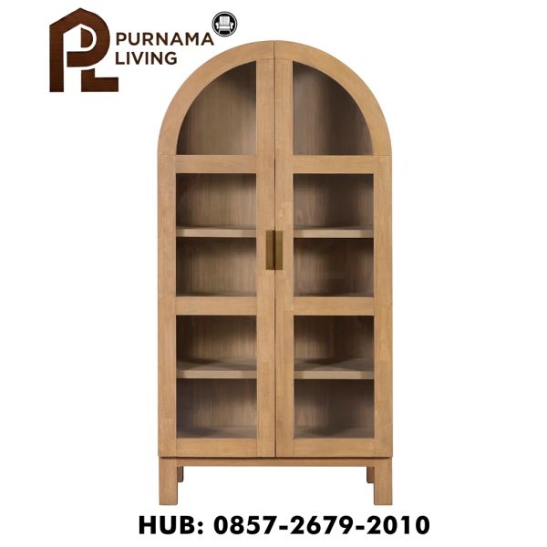 Lemari Pajangan Kayu Dalam Ruangan Hallie Lemari Pajangan Kayu Hallie