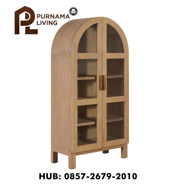 Lemari Pajangan Kayu Dalam Ruangan Hallie Lemari Pajangan Kayu Hallie
