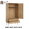 Lemari Pakaian Anak Kayu 2 Pintu