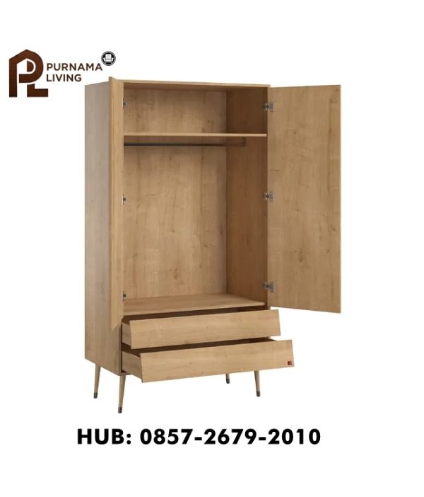 Lemari Pakaian Anak Kayu 2 Pintu