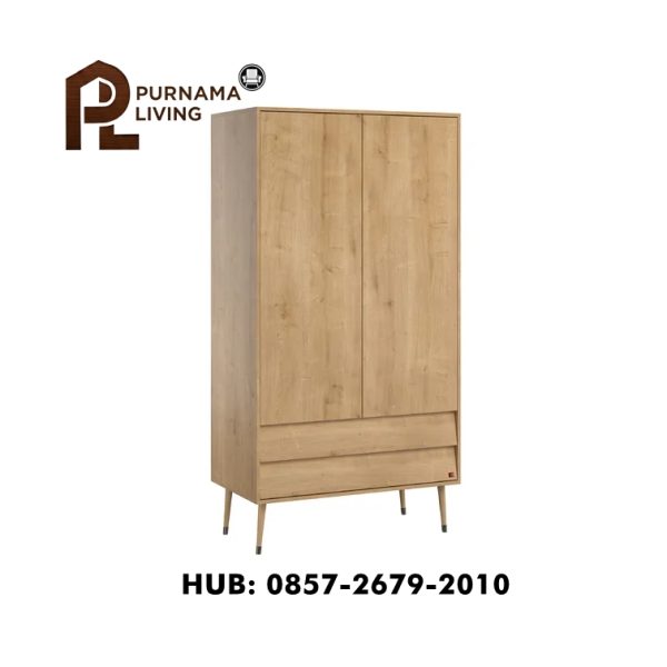 Lemari Pakaian Anak Kayu 2 Pintu