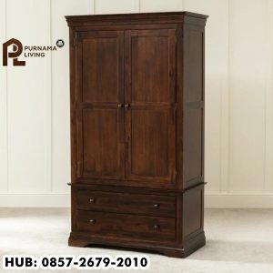 Lemari Pakaian 2 Pintu French Hardwood