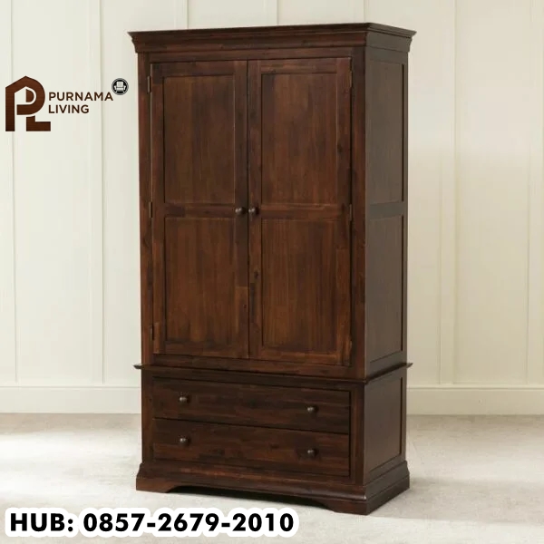 Lemari Pakaian 2 Pintu French Hardwood