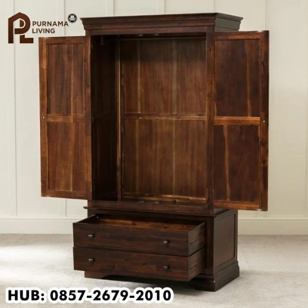 Lemari Pakaian 2 Pintu French Hardwood