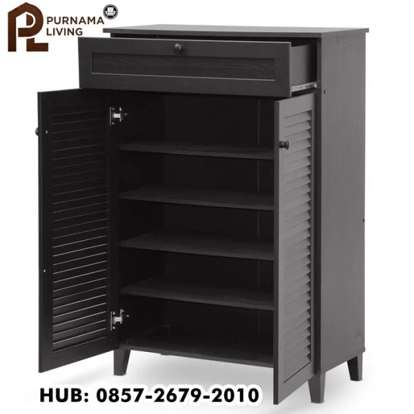 Lemari Sepatu Kayu Klasik