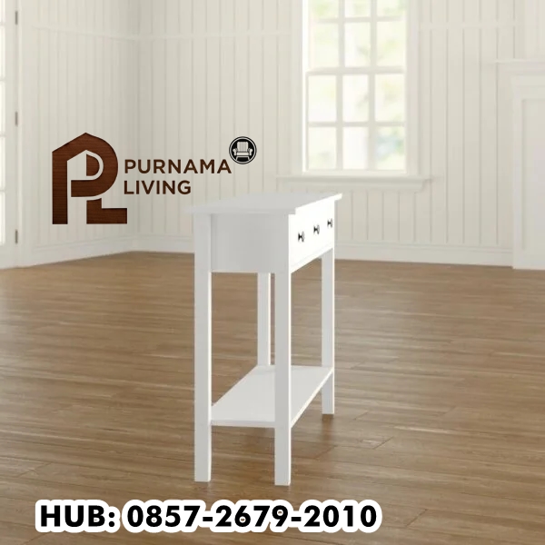 Meja Konsol Minimalis Duco Putih