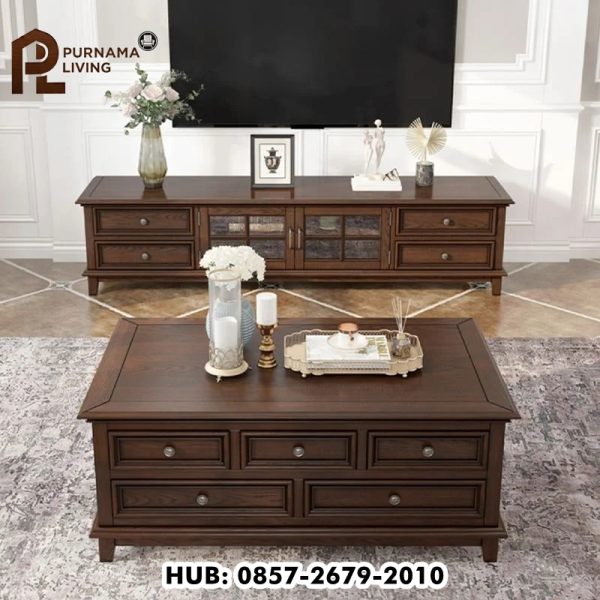 Meja TV Antik Minimialis Modern 4 Laci Meja TV Antik Minimialis Modern 4 Laci