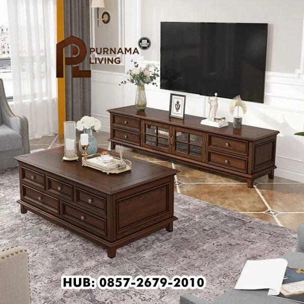 Meja TV Antik Minimialis Modern 4 Laci Meja TV Antik Minimialis Modern 4 Laci