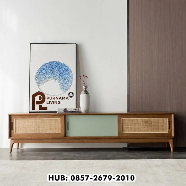 Meja TV Kayu Cottage Unik