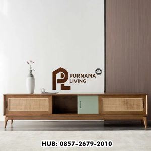 Meja TV Kayu Cottage Unik