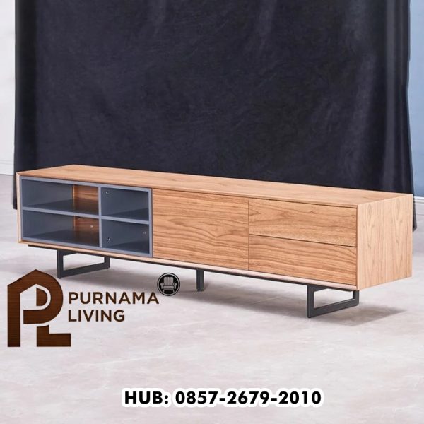 Meja TV Minimalis Cottage Walnut