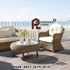 Set Sofa Santai Rotan Luar Ruangan Plantation dengan Meja Kopi Set Sofa Santai Plantation