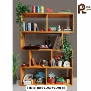 Rak Buku Jati Klasik Agac