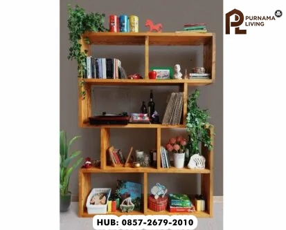Rak Buku Jati Klasik Agac