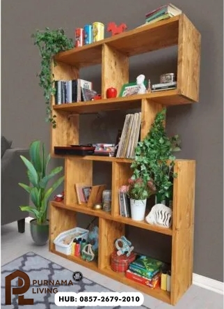 Rak Buku Jati Klasik Agac