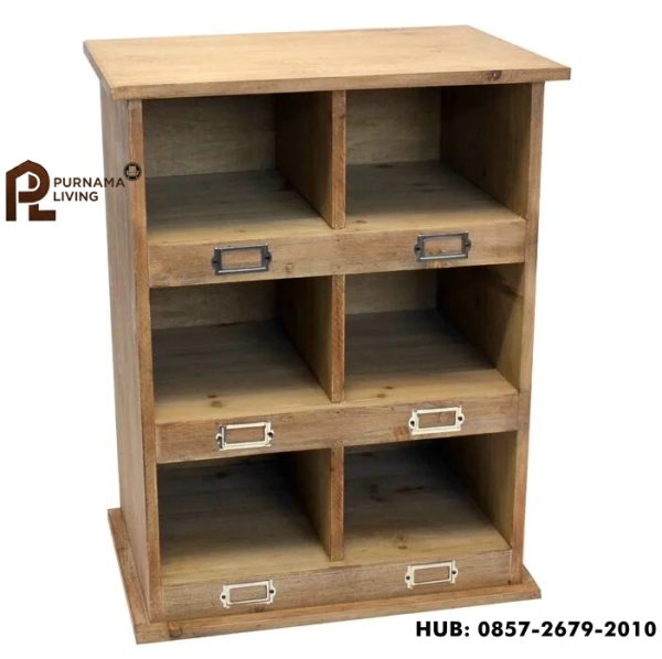 Rak Sepatu Minimalis Kayu Jati