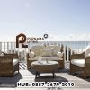 Set Sofa Santai Rotan Luar Ruangan Plantation dengan Meja Kopi Set Sofa Santai Plantation