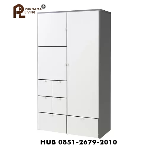 Lemari Pakaian Abu Silver Modern