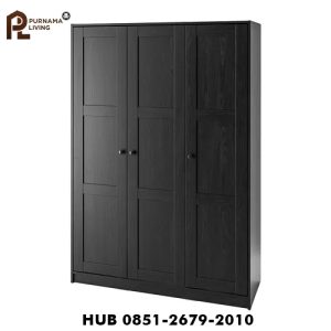 Lemari Pakaian 3 Pintu Warna Hitam