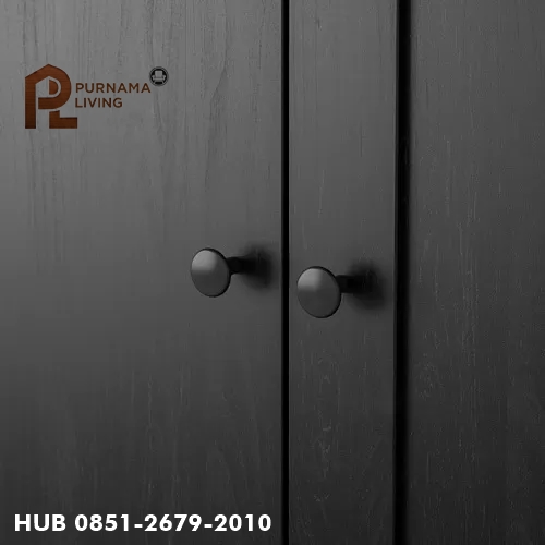 Lemari Pakaian 3 Pintu Warna Hitam