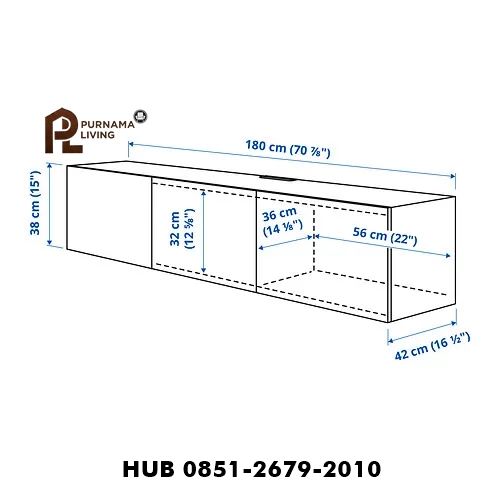 Meja TV Minimalis 3 Pintu