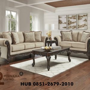 Halimma Set Sofa Tamu Ukiran Kayu Jati Klasik