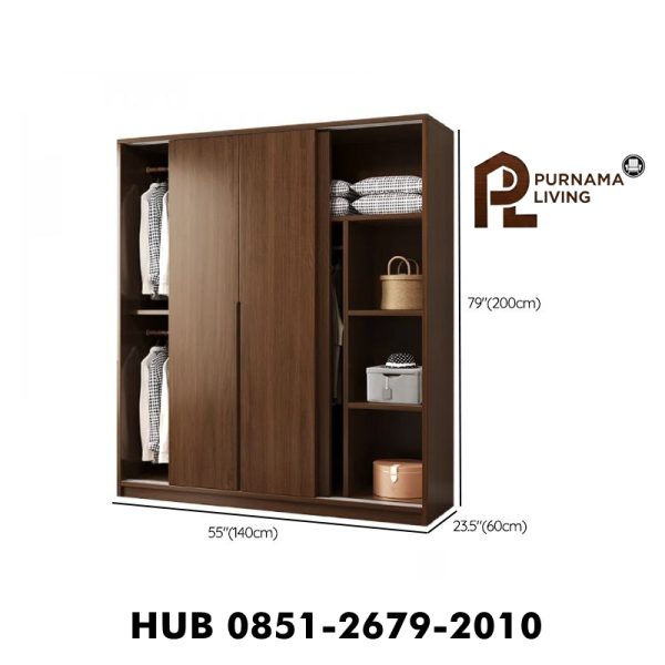 Lemari Baju Pintu Geser Minimalis Modern