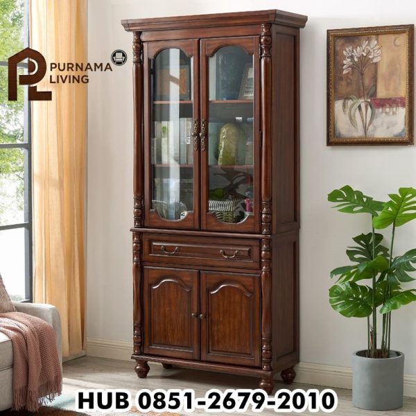 Lemari-Buku-Klasik-Kayu-Jati-2-Pintu Lemari Buku Klasik Kayu Jati 2 Pintu