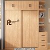 Lemari Pakaian Minimalis Pintu Sliding Dengan Rak