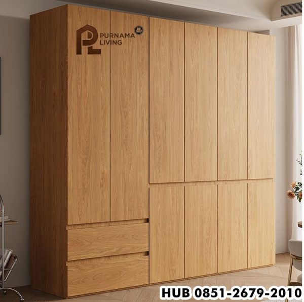 Lemari Pakaian Modern 6 Pintu