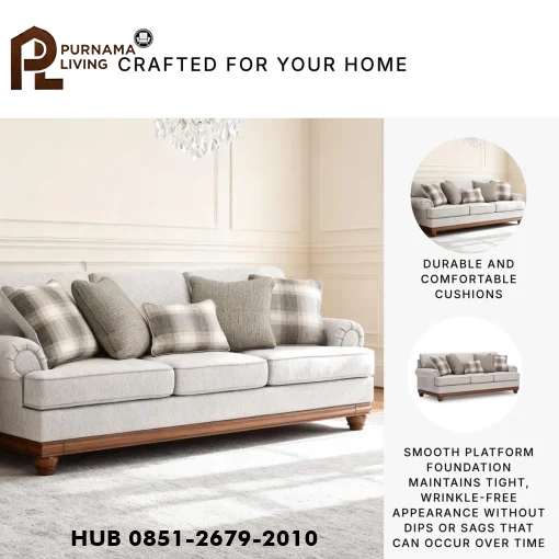 Meadow Sofa Tamu 3 Seater Minimalis