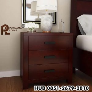 Nakas Kayu Jati Minimalis Modern Red Wine