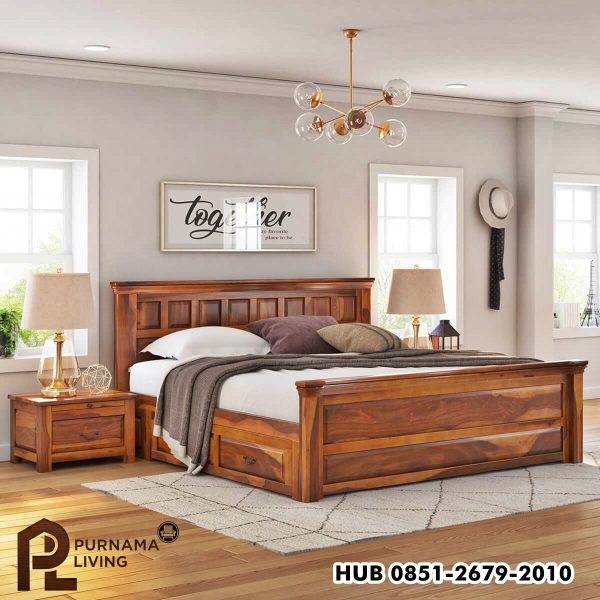 0393744_simply-tudor-rustic-solid-wood-platform-storage-bed-frame Difan Minimalis Model Simply Tudor