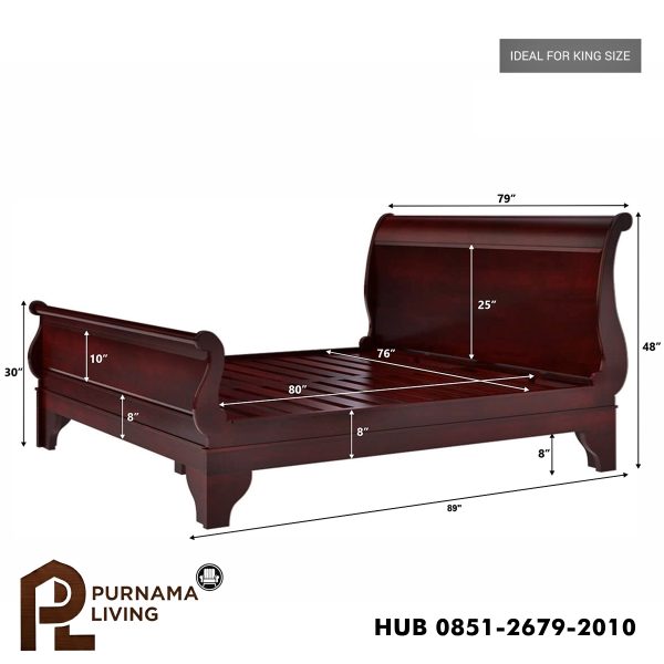 0397622_carina-real-solid-wood-contemporary-platform-sleigh-bed-w-corbel-shaped-feet Difan Giring Kontemporer Carina