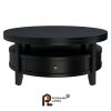 Meja Kopi Bundar Modern Hitam Model Toledo