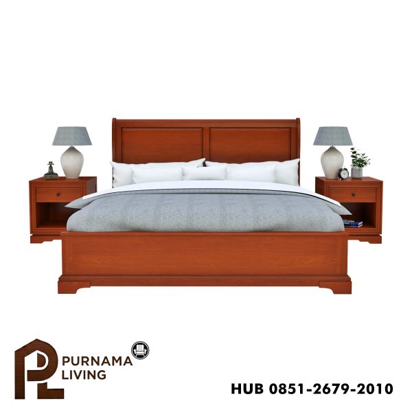0398948_duanesburg-solid-mahogany-wooden-sleigh-style-platform-bed Difan Modern Gaya Kereta Luncur
