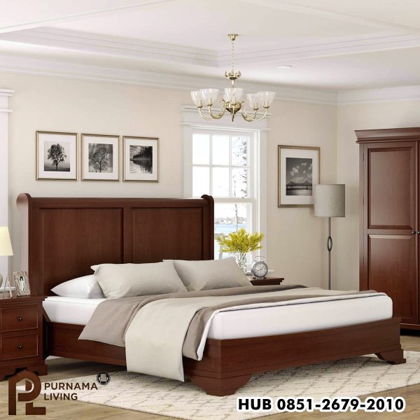 0398986_accoville-traditional-mahogany-wood-platform-panel-bed-frame Difan Panel Platform Tradisional Accoville