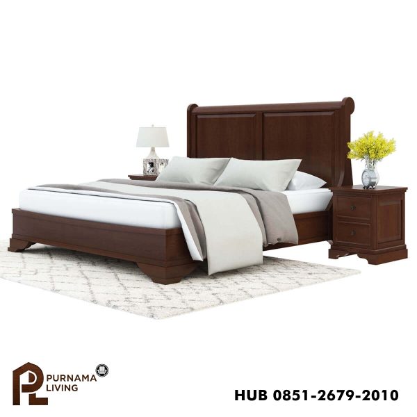 0398987_accoville-traditional-mahogany-wood-platform-panel-bed-frame Difan Panel Platform Tradisional Accoville