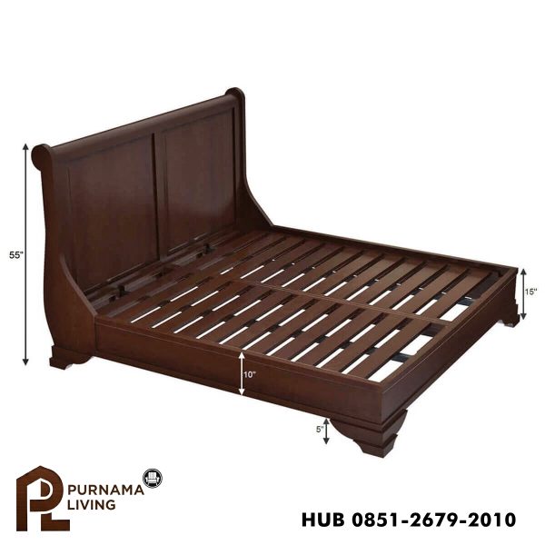 0398990_accoville-traditional-mahogany-wood-platform-panel-bed-frame Difan Panel Platform Tradisional Accoville