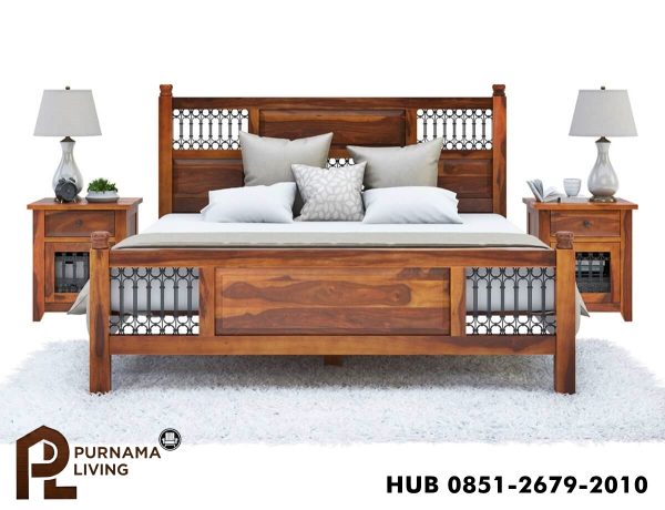 0400655_san-francisco-rustic-solid-wood-and-iron-platform-bed-frame Difan Platform Bergaya Pedesaan San Francisco