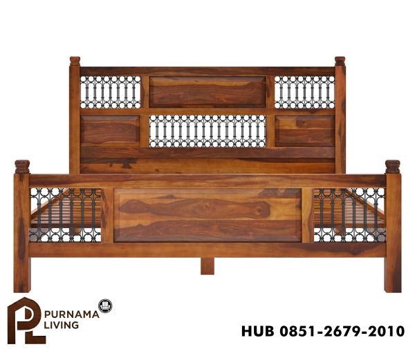 0400658_san-francisco-rustic-solid-wood-and-iron-platform-bed-frame Difan Platform Bergaya Pedesaan San Francisco